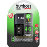 Uniross Ucu004a Usb Compa Multi Charger With 4x Aa 2100 Batteries & Usb Charging